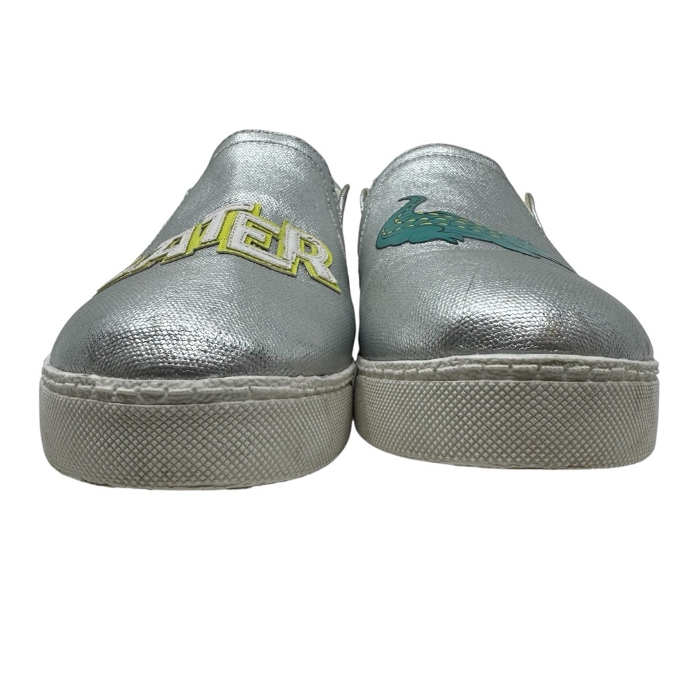 Circus by Sam Edelman Silver Slip-On Sneaker Later Alligator Statement Kidcore - Picture 6 of 16